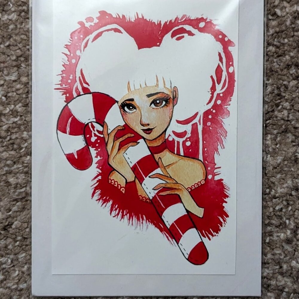 "Candy Cane" by Leilani Joy Art Print (4" x 6")